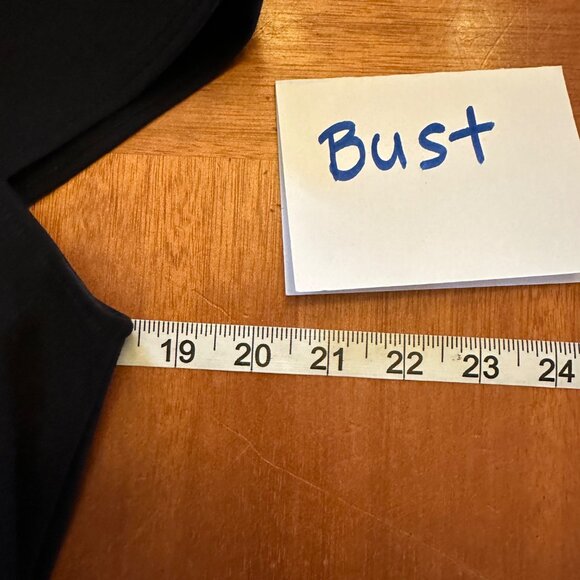 Closet London Black Puff gathered sleeve dress Large UK 16 US 12 zip back - Picture 3 of 9